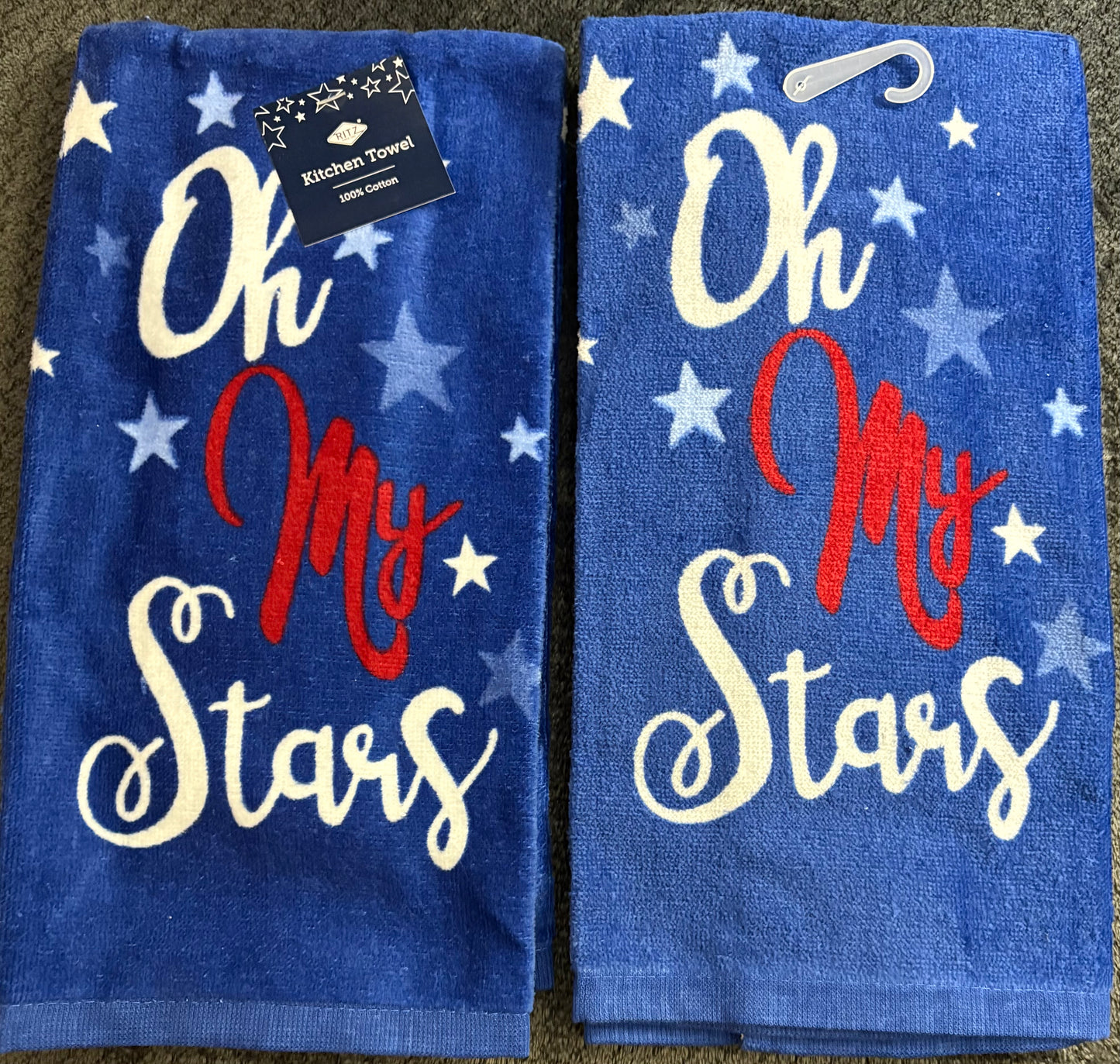 Patriotic Oh My Stars kitchen towel- $10 or 3/$25 (mix and match)