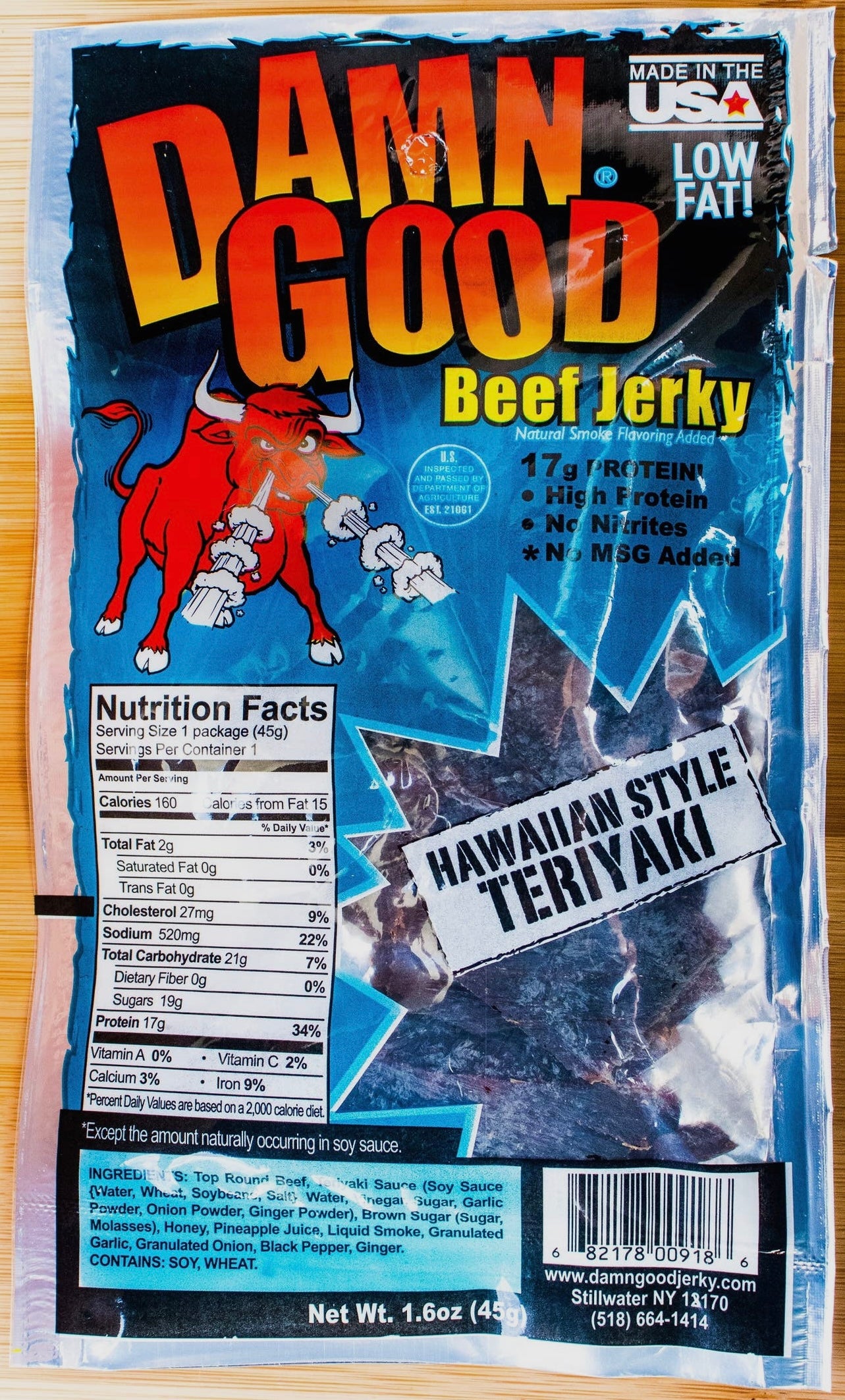 1.6 oz. Hawaiian Teriyaki Beef Jerky