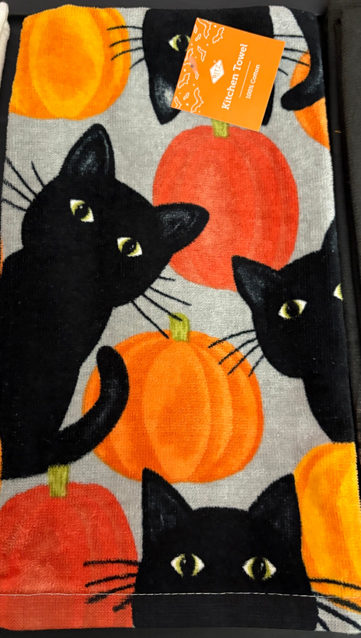 Updated- Pumpkin & Black Cats Kitchen Towel- $6 or 10/$50 (Mix & Match)