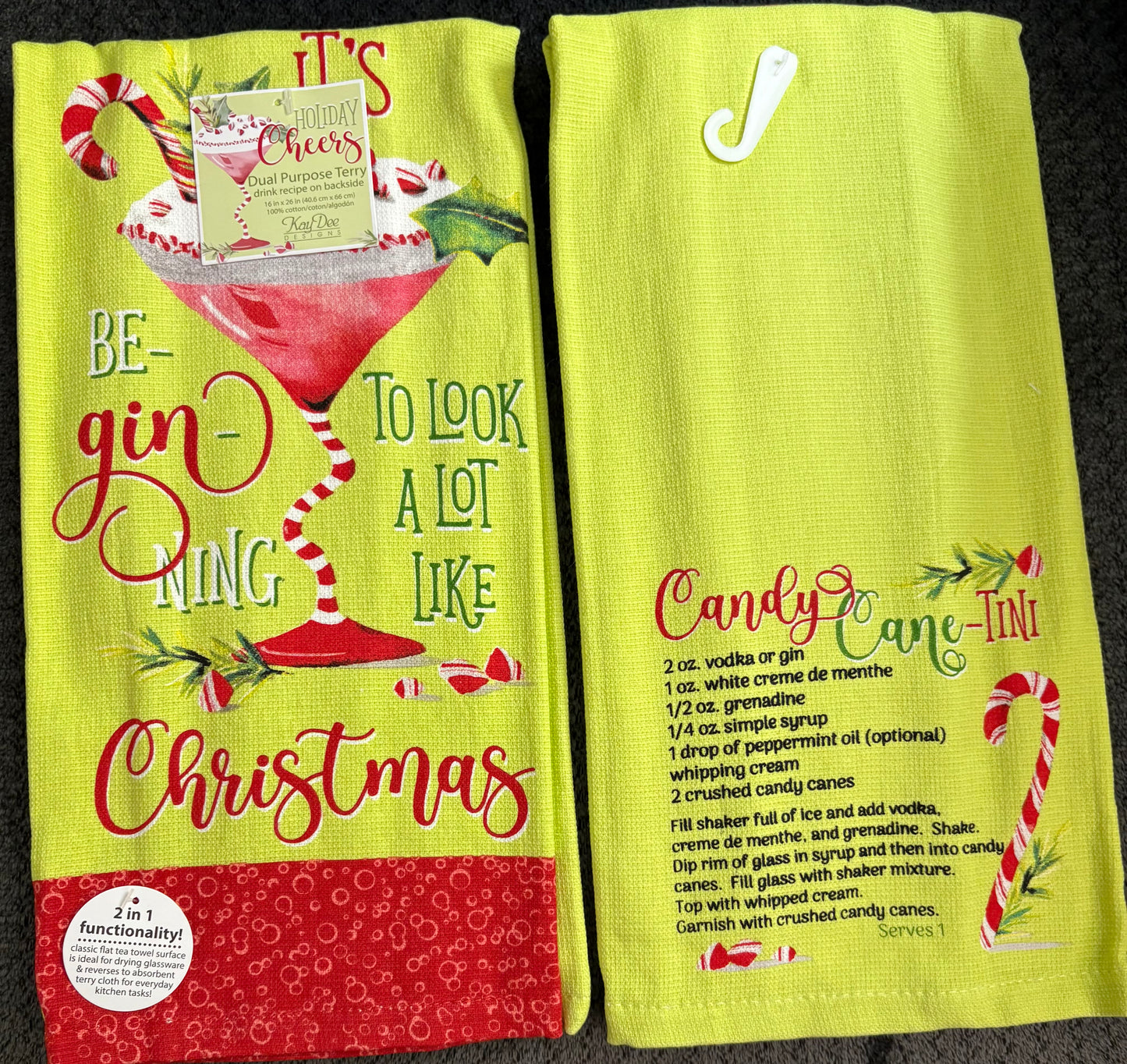 Be-Gin-Ning Kitchen Towel- $10 or 3/$25 (mix and match)