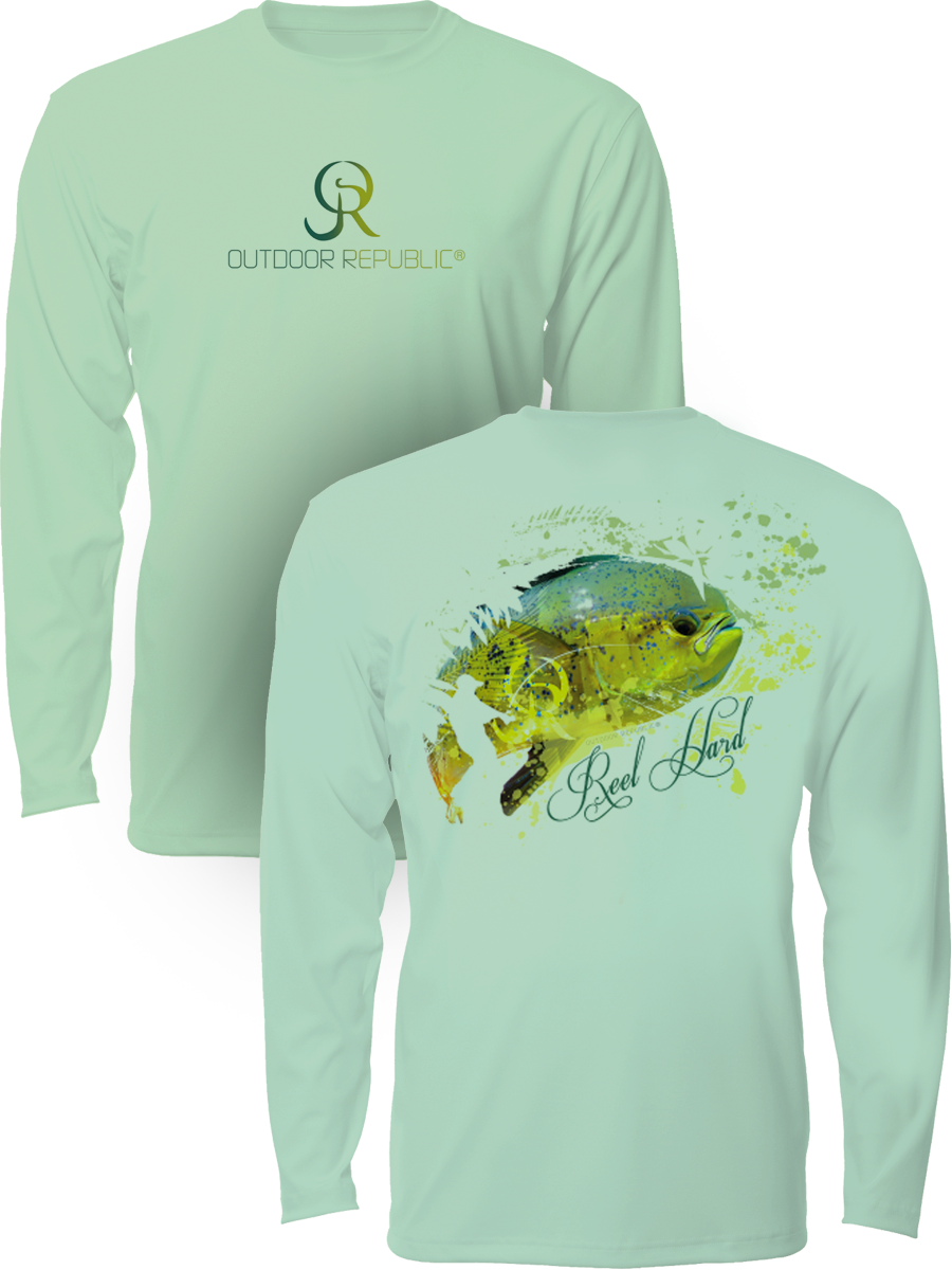 Mahi Fish - UPF Performance Shirt (unisex): Seagrass / MEDIUM
