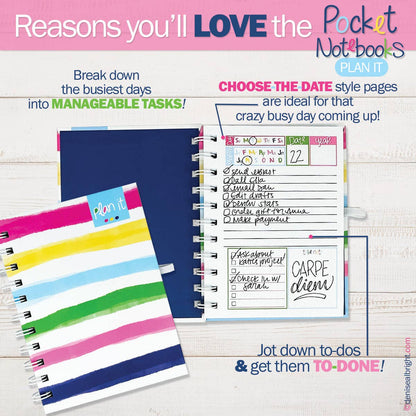 Pocket Notebooks | List, Plan, Doodle | Plan It - Poppin' Pinwheels