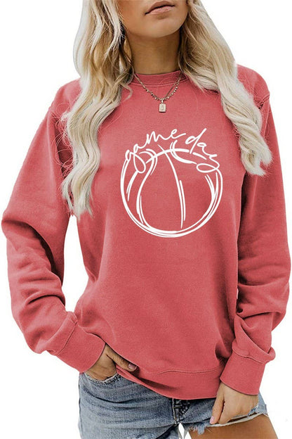 WOMEN GAME DAY PRINTING PULLOVER TEE T SHIRTS: White / (M)