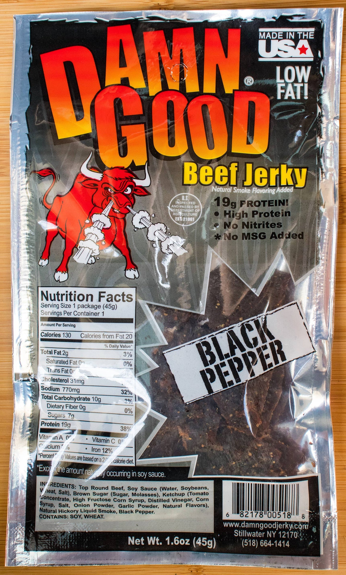 1.6 oz Black Pepper Beef Jerky