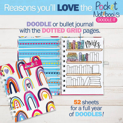 Pocket Notebooks | List, Plan, Doodle | Doodle It - Rain-Boho