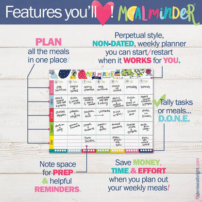 52-Week Meal Minder® Weekly Menu Planner Pad |