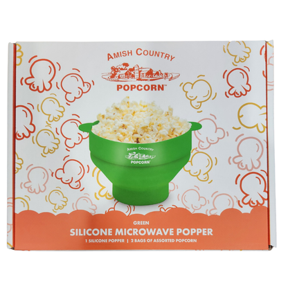 Silicone Microwave Popper: Blue