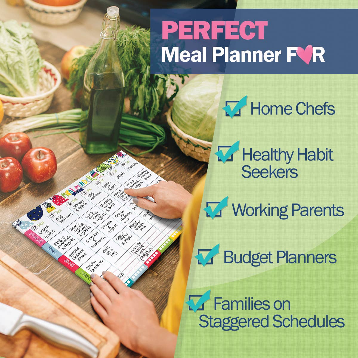 52-Week Meal Minder® Weekly Menu Planner Pad |