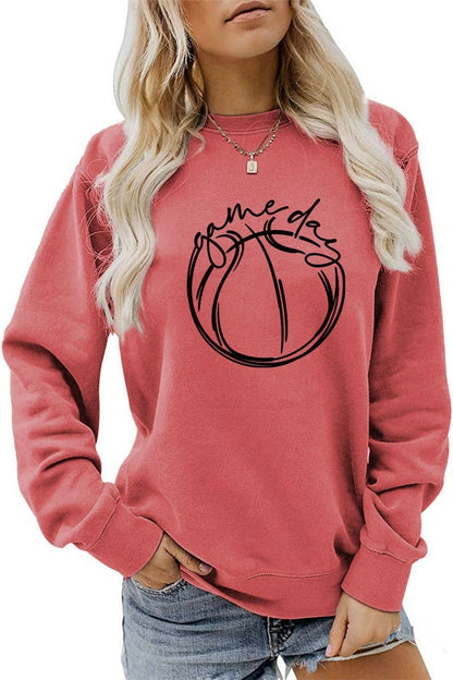 WOMEN GAME DAY PRINTING PULLOVER TEE T SHIRTS: White / (M)