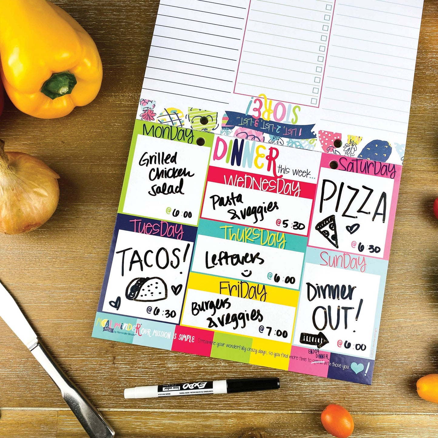 52-Week Meal Minder® Weekly Menu Planner Pad |