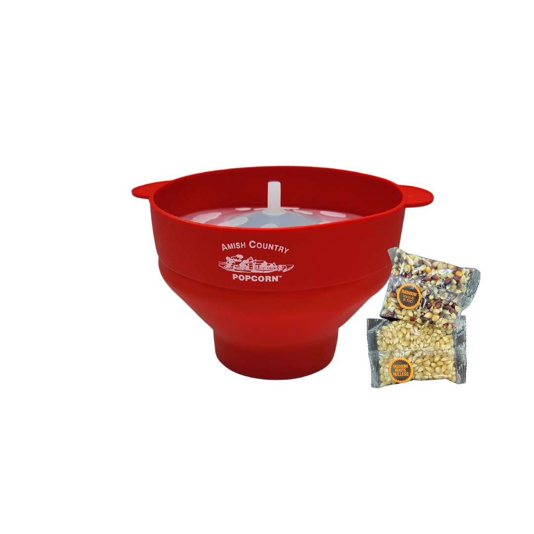 Silicone Microwave Popper: Blue