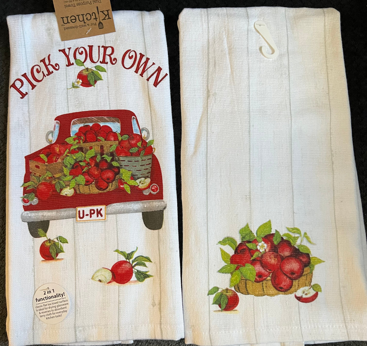 Pick Your Own Apples kitchen towel- $10 or 3/$25 (mix and match)