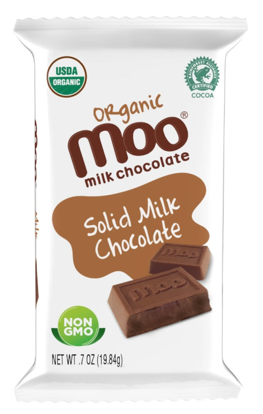 Organic Solid Milk Chocolate Mini Bars, 0.7 oz