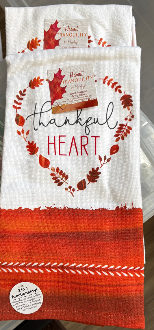 Updated- Thankful Heart Kitchen Towel- $6 or 10/$50 (Mix & Match)