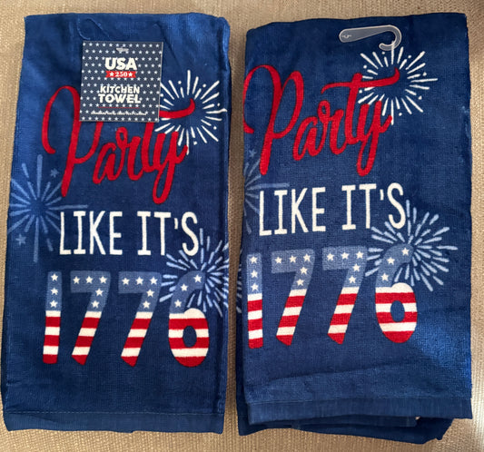 New- Party Like It’s 1776 Kitchen Towel- $6 or 10/$50 (Mix & Match)