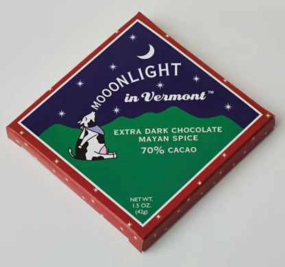 Moonlight in Vermont- Extra Dark Chocolate Mayan Spice- Gluten Free