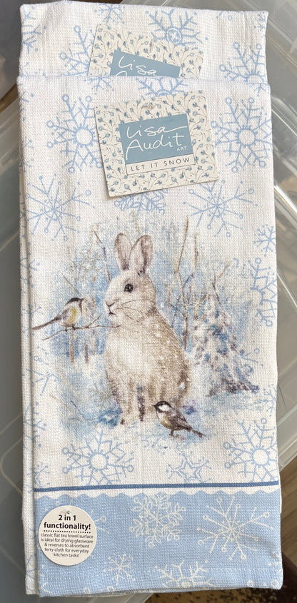 Snow Bunny Kitchen Towel - $10 or 3/$25 (Mix & Match)*