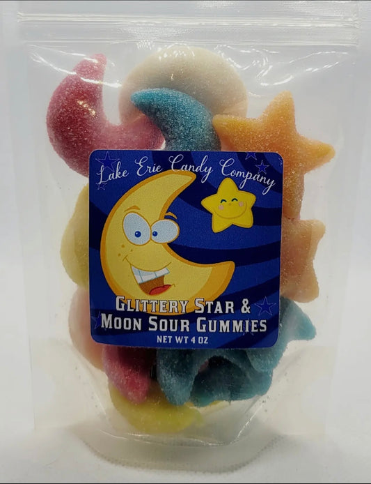 Glittery Star & Moon Sour Gummies