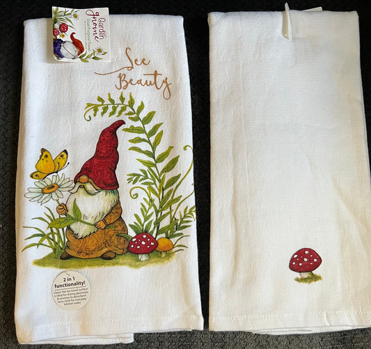 See Beauty- Gnome Kitchen Towel $10 or 3/$25 (mix & match)