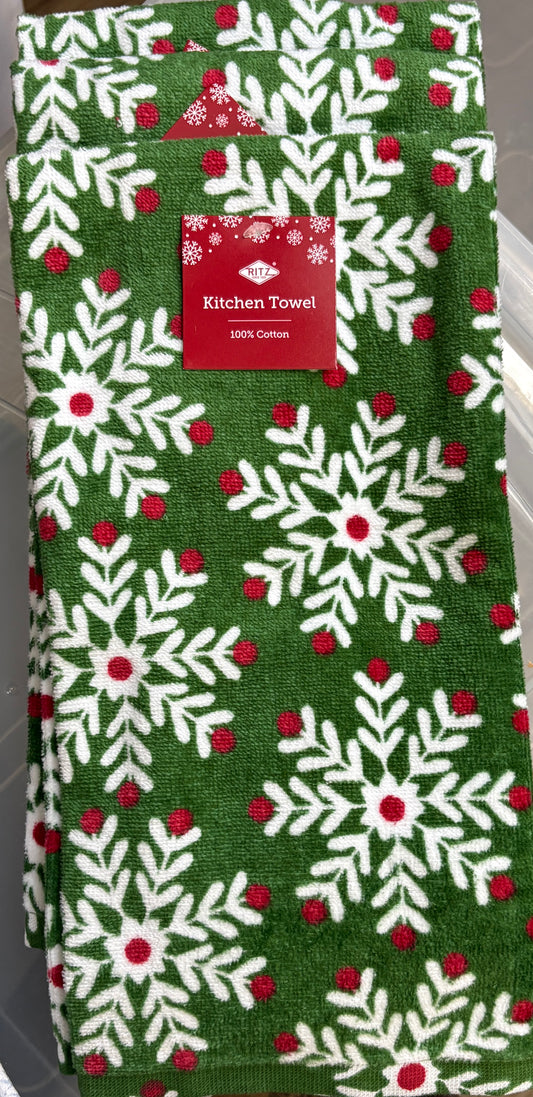 Updated- Snowflake Kitchen Towel - $6 or 10/$50 (Mix & Match)