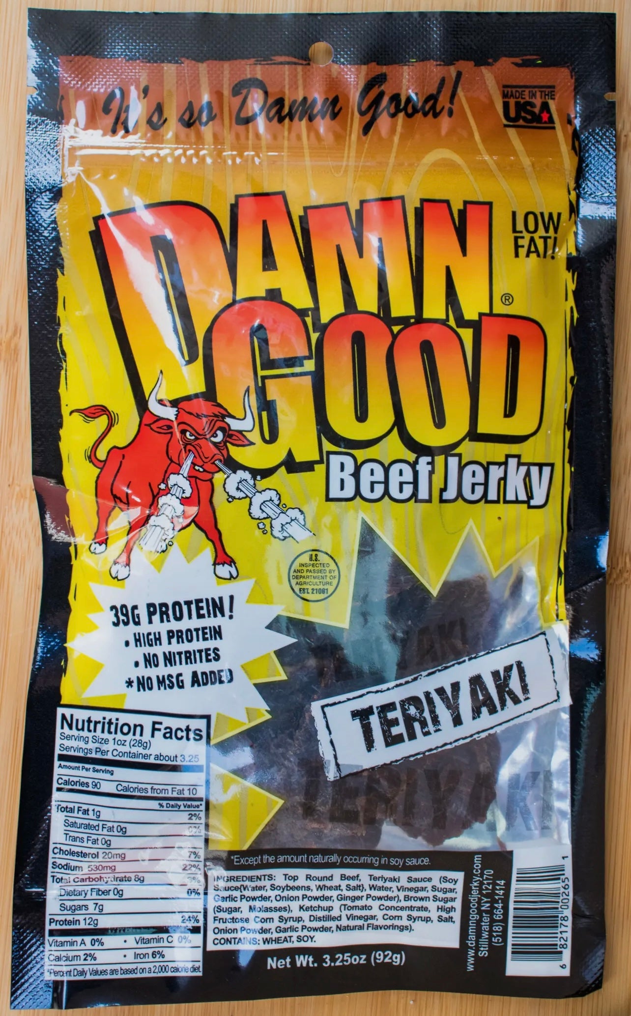 Damn Good Beef Jerky- Teriyaki (3.25 oz)