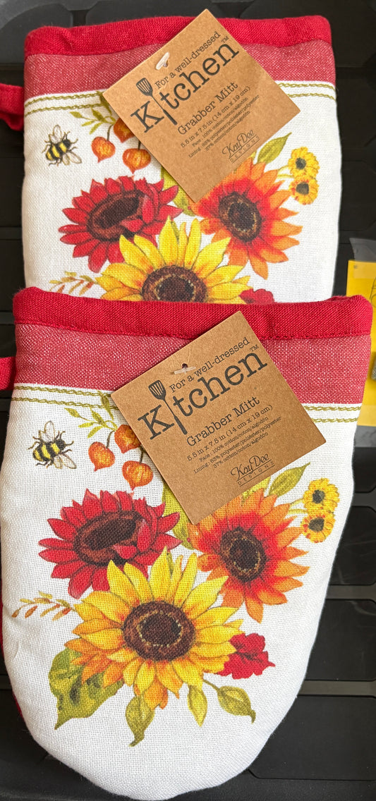 Bee/ Flowers Kitchen Grabber Mitt- $4 or 5/$15 (Mix & Match)