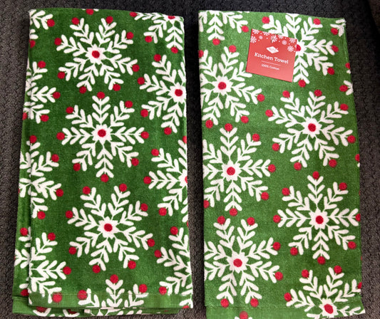 Snowflake Kitchen Towel- $10 or 3/$25 (mix and match)