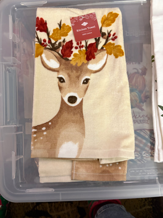 Updated- Autumn Deer Kitchen Towel- $6 or 10/$50 (Mix & Match)