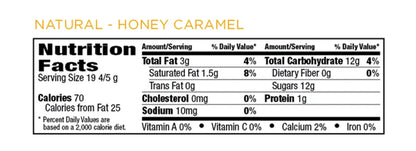 Natural Honey Caramel & Milk Chocolate Mini Bars, 0.7 oz