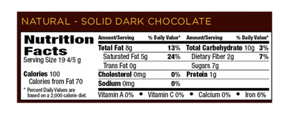 Natural Dark Chocolate Mini Bars, 0.7 oz
