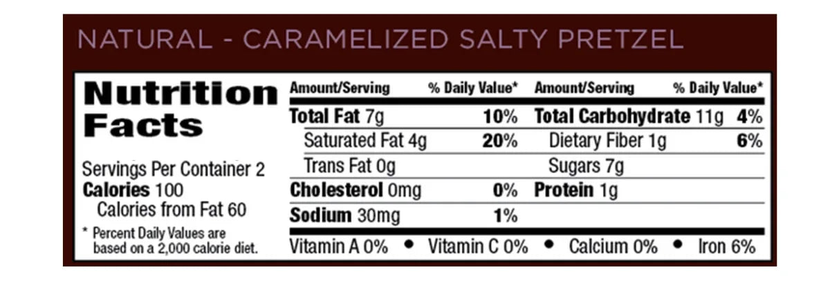 Natural Dark Chocolate Caramelized Salty Pretzel Mini Bars, 0.7 oz
