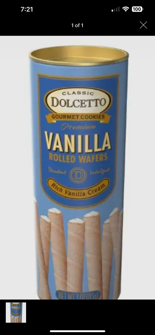 Dolcetto Vanilla Wafer Rolls