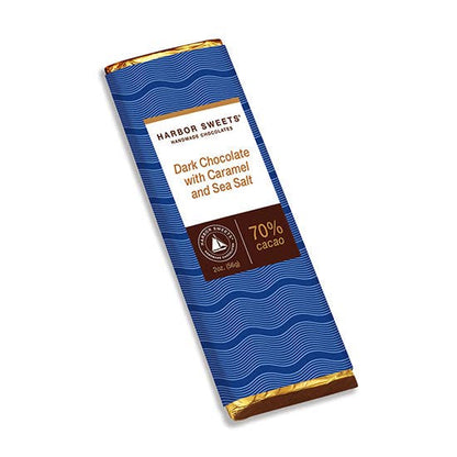 Harbor Sweets Dark Chocolate & Caramel w Sea Salt Candy Bar