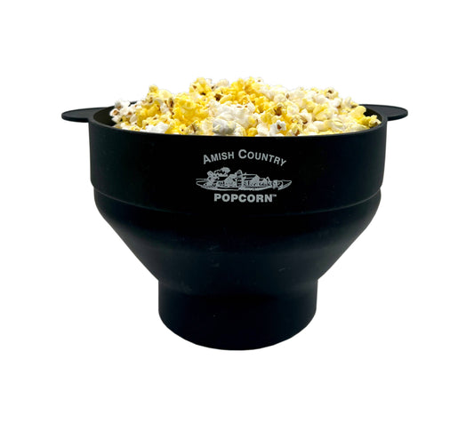 Silicone Microwave Popper: Black