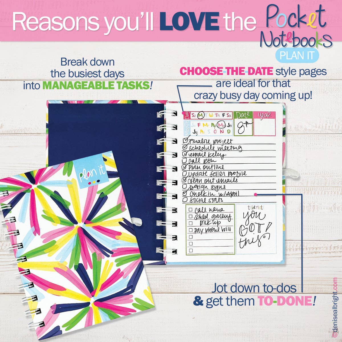 Pocket Notebooks | List, Plan, Doodle | Doodle It - Rain-Boho