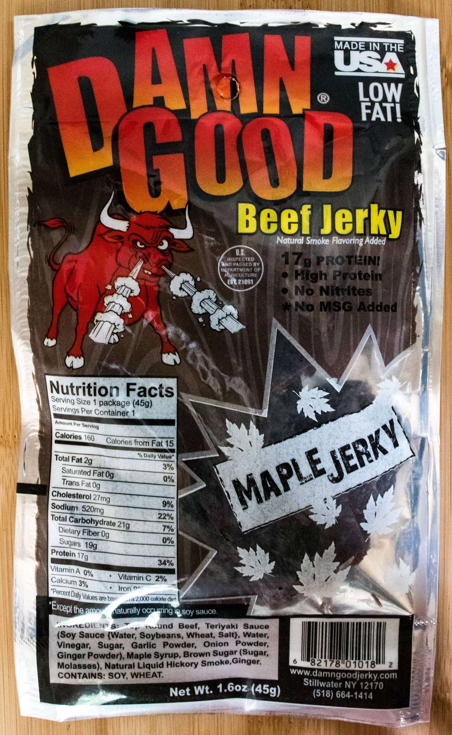 1.6 oz Maple Beef Jerky