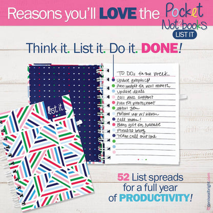 Pocket Notebooks | List, Plan, Doodle | Plan It - Poppin' Pinwheels