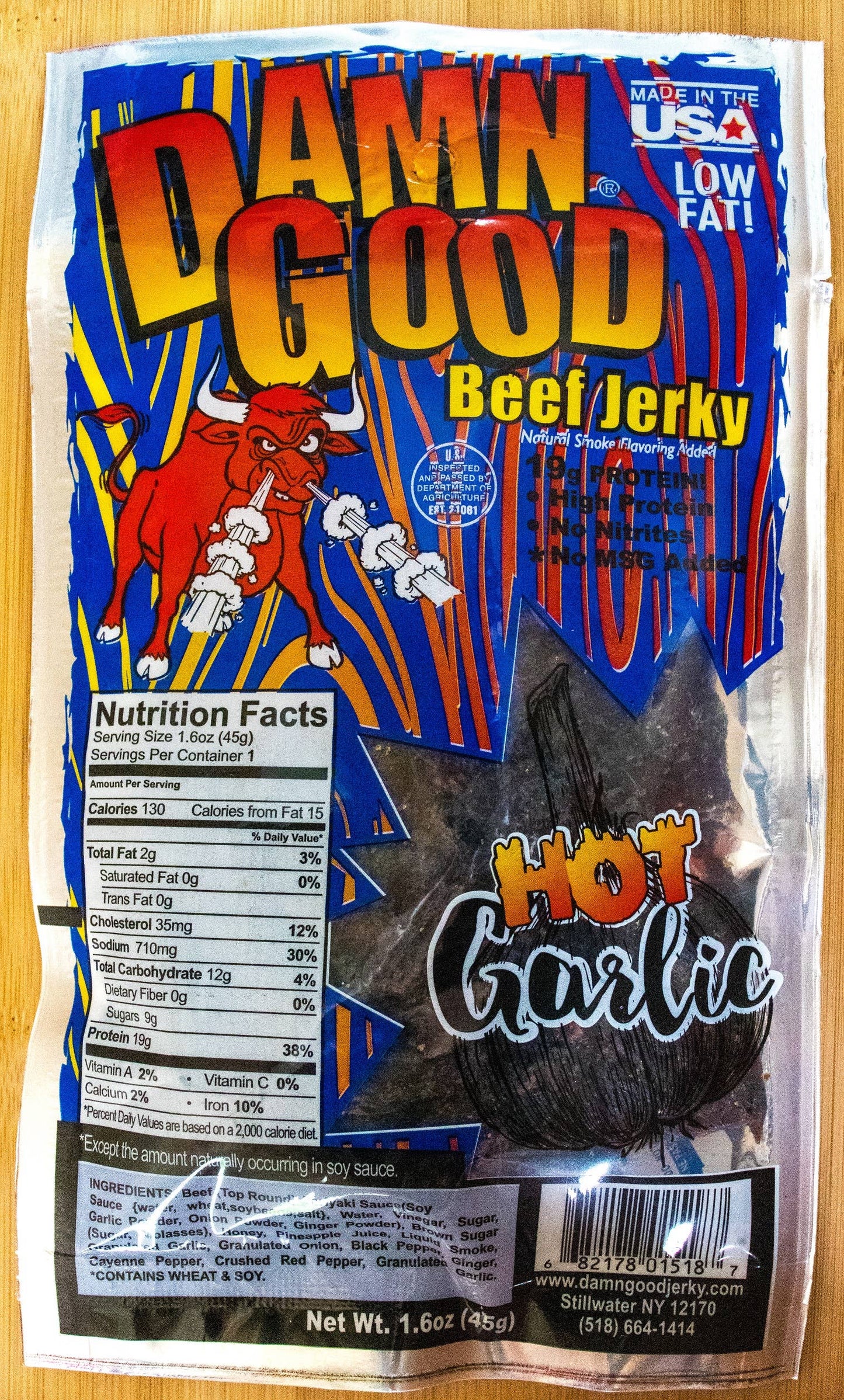 1.6 oz Hot Garlic Beef Jerky